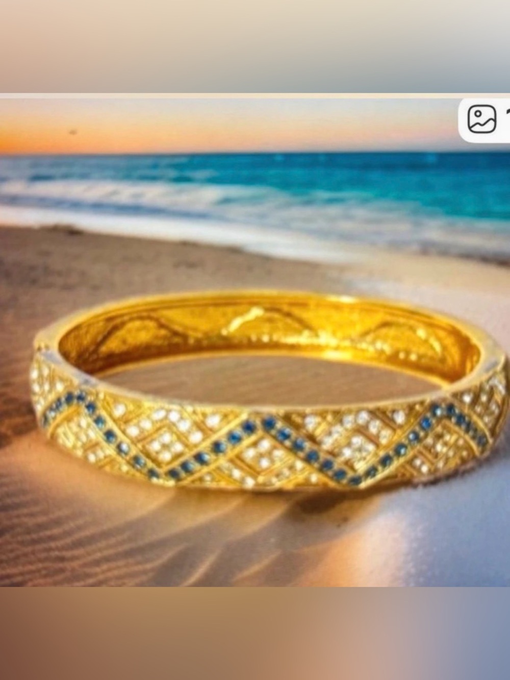 Official Licenced Replica of Jackie Kennedy's Sioux Tribe Sapphire Bangle Gift